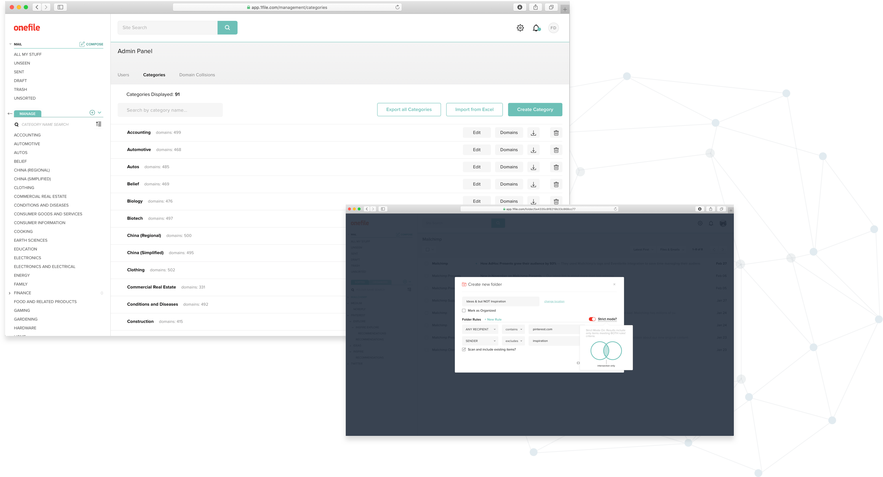 Screenshots: 1File organized your way